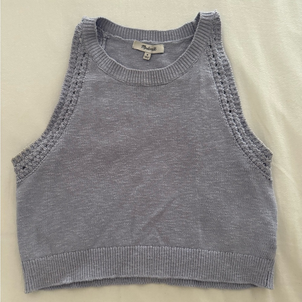 Madewell Women's Light Blue Knit Tank Top